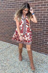 Fate Brand Fall Floral Dress