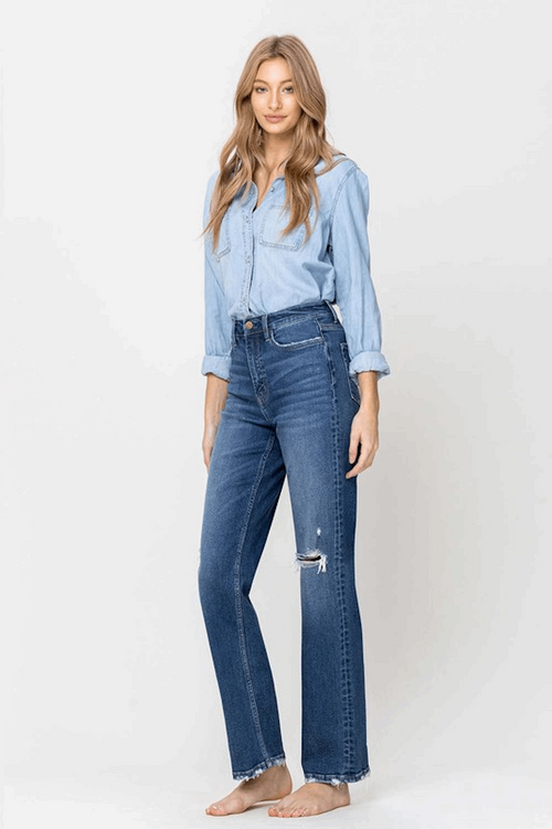 Flying Monkey High Rise Straight Jeans - The Time of Los Angeles