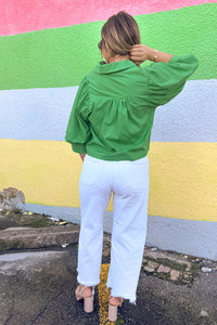 Envy Of It All Top-Green - Simply Dixie Boutique