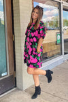 Blooming Love Dress-Hot Pink