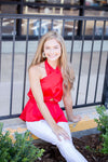 SALE-Cut It Out Top-Red