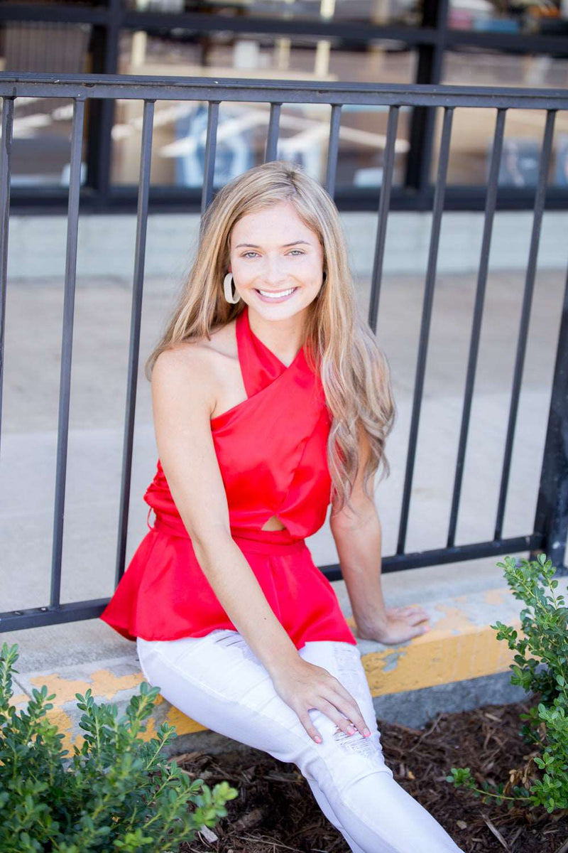 SALE-Cut It Out Top-Red