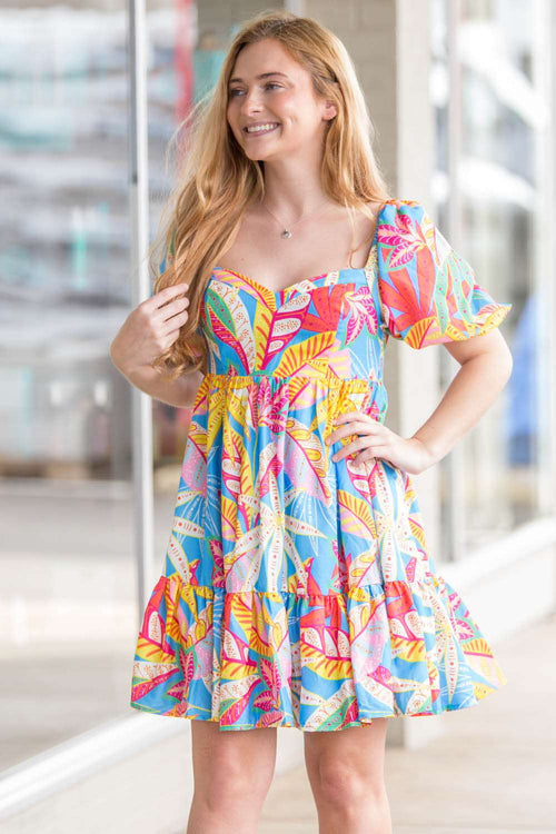 Great Escape Dress-Blue