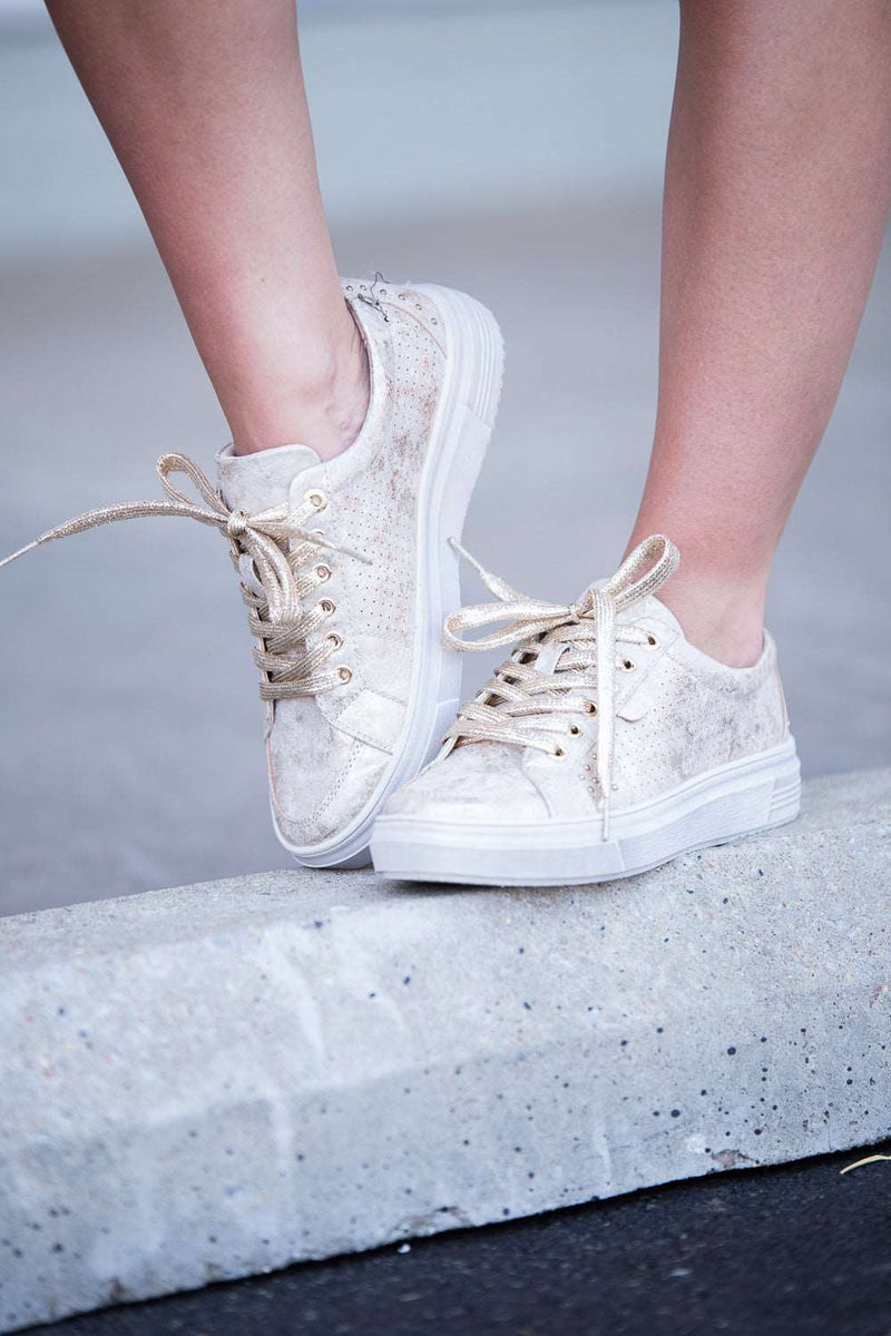 Corky's Footwear-Downtime Sneaker-Gold