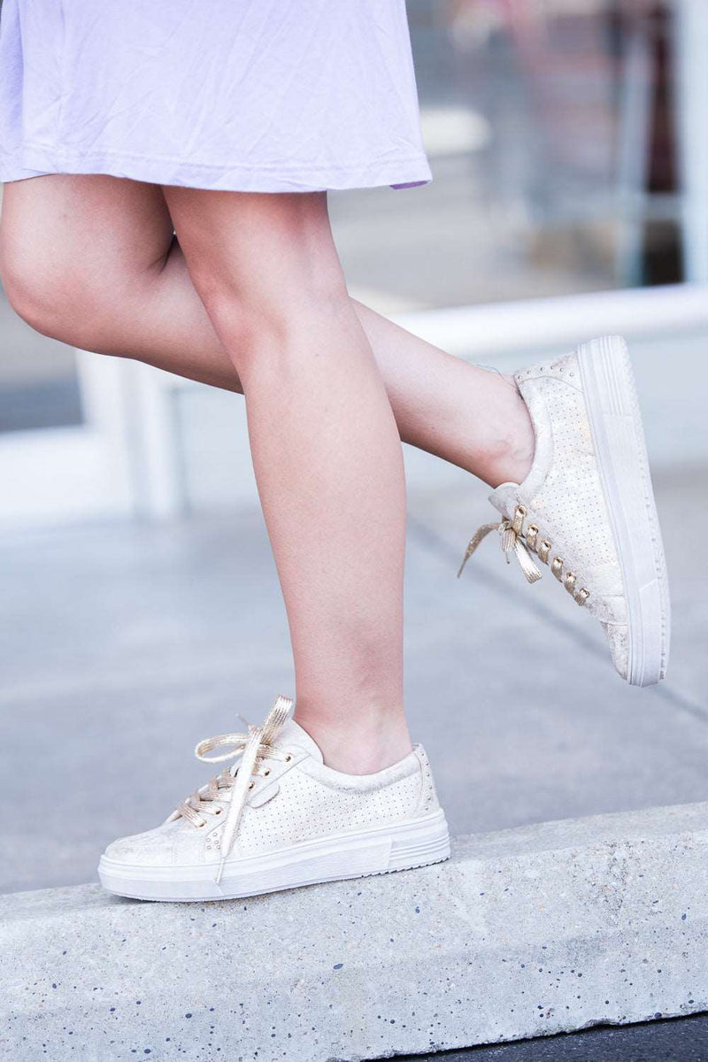 Corky's Footwear-Downtime Sneaker-Gold
