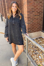 Back And Better Dress-Washed Black