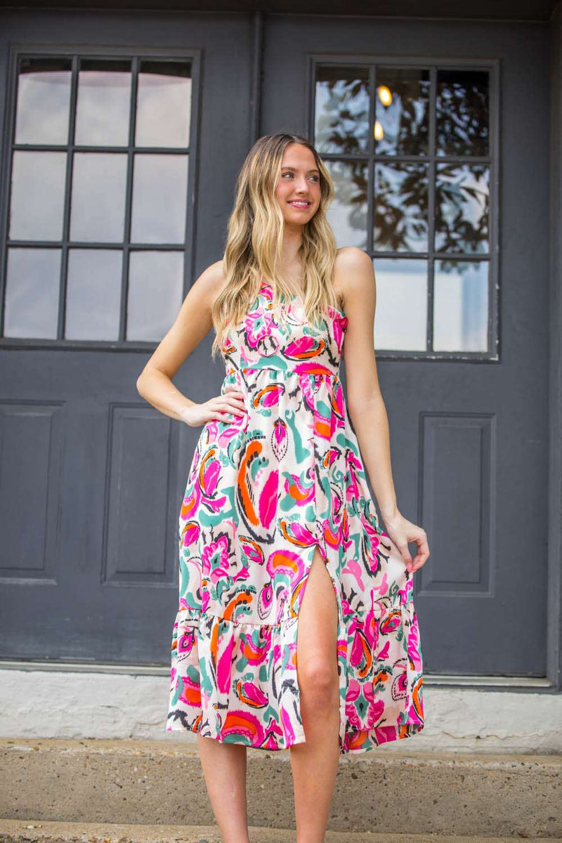 Runaway With Me Dress-Fuschia