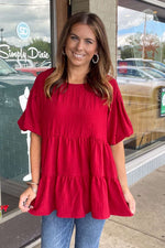 Our Beautiful Love Top-Scarlet