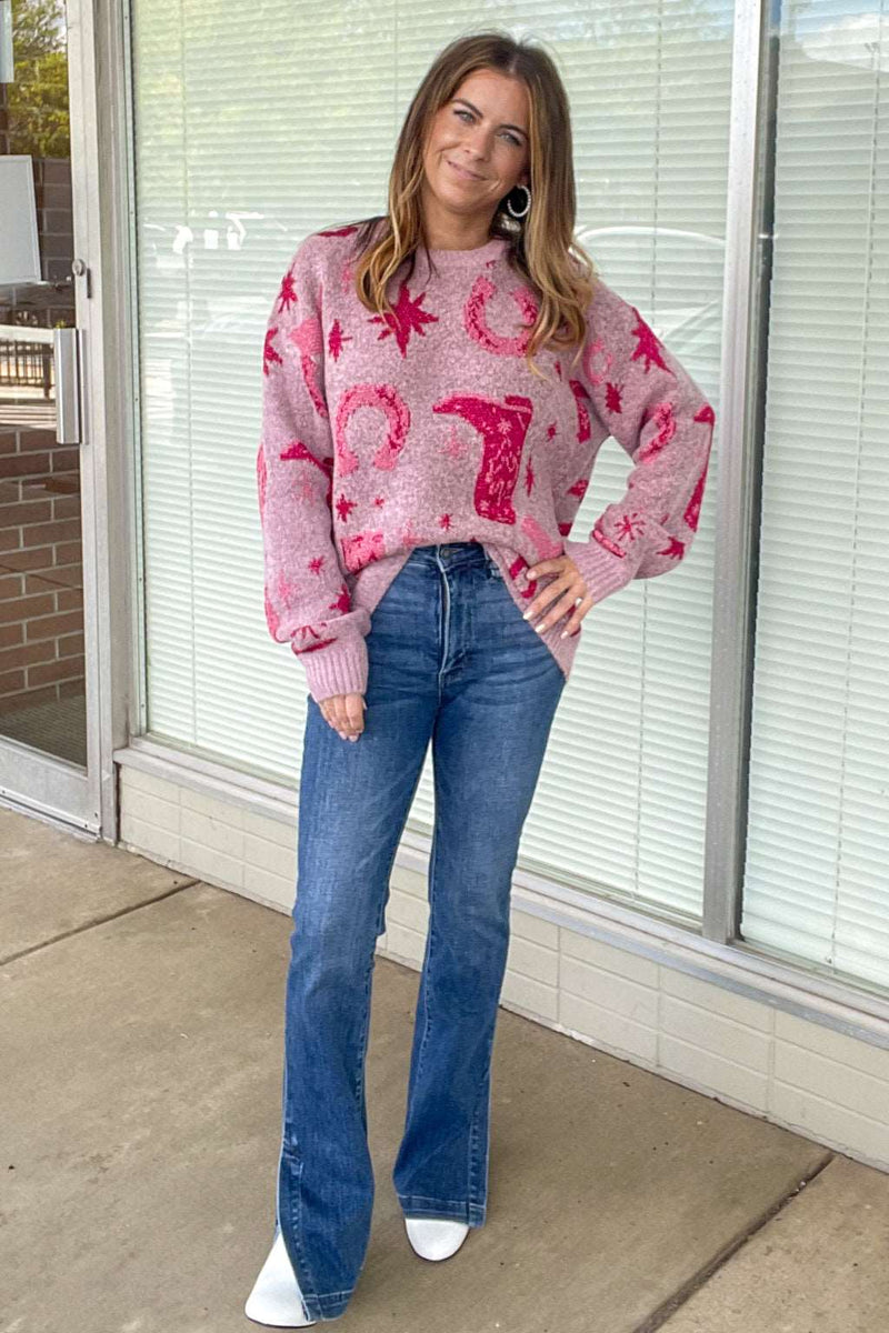 Back To My Roots Sweater-Blush