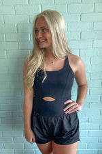 All The Way Romper-Black