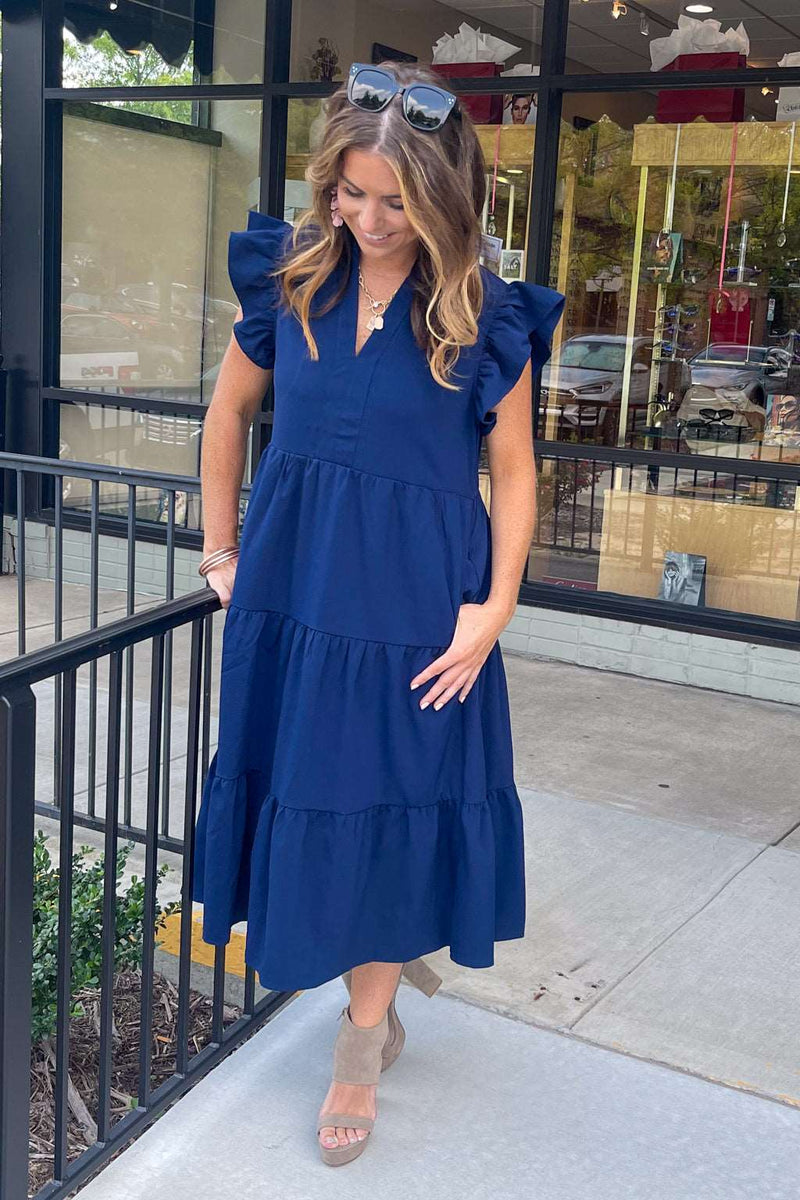 Covered By Love Maxi Dress - Navy