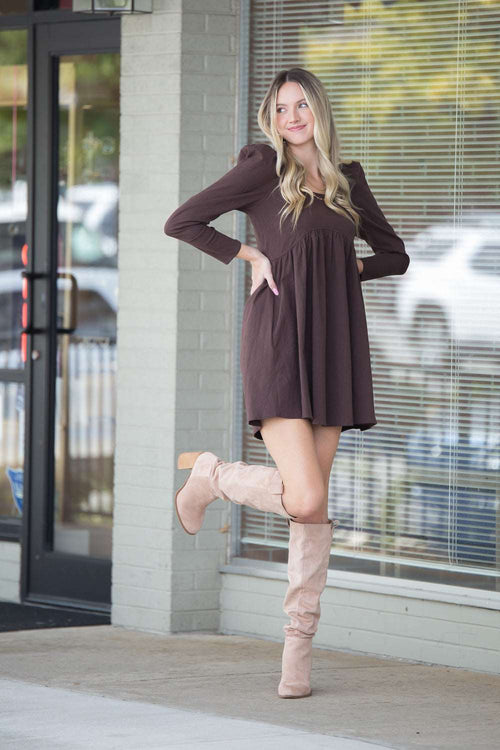 Changing Seasons Dress - Brown
