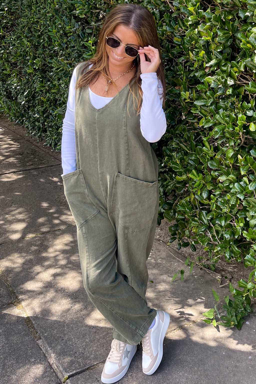 Change Your Mind Jumpsuit-Olive