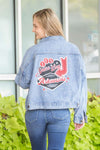 SALE-Rivalry Runway-It's Gameday Arkansas Denim Jacket-Red/Black