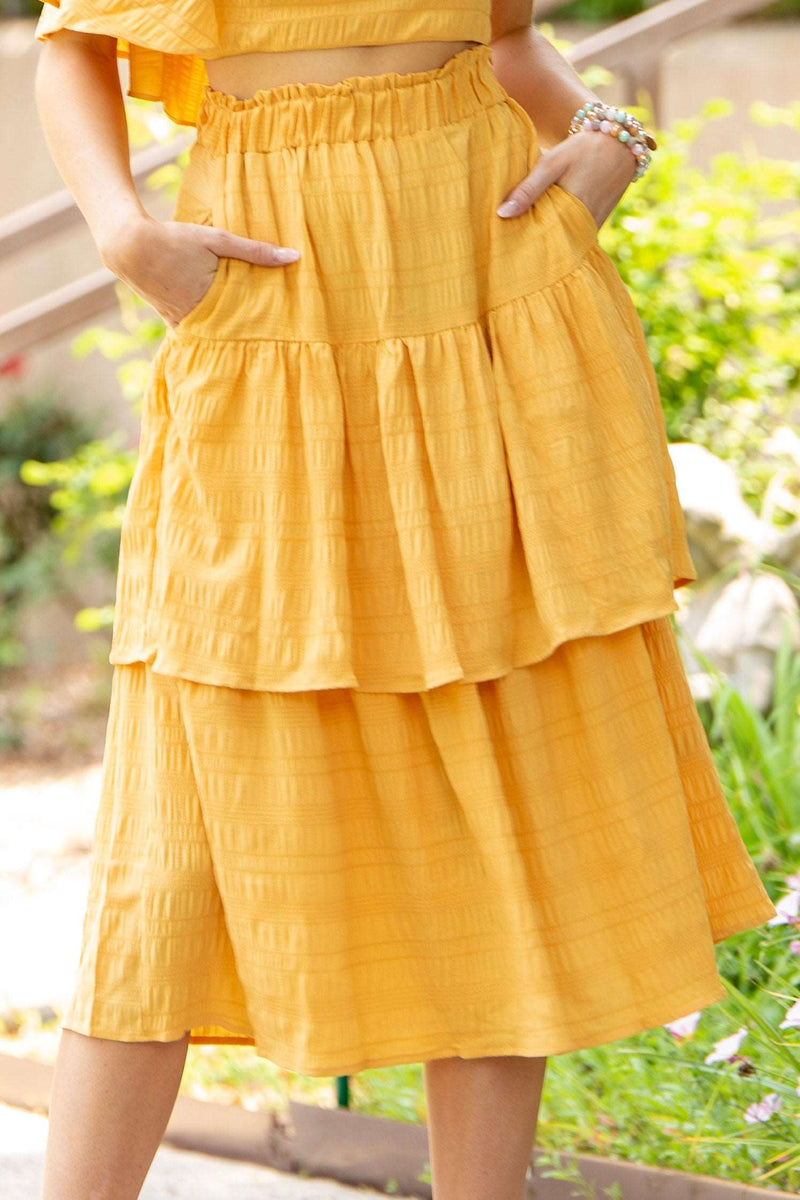 Bright As The Sun Skirt-Yellow