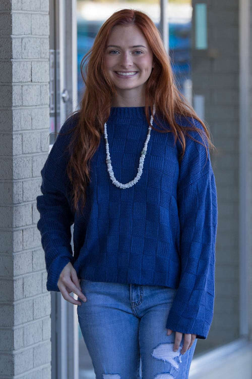 Festive Feels Sweater-Blue