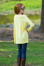 SALE-The Perfect Kids Long Sleeve Piko Top-Yellow