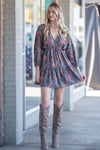 Fireside Memories Dress-Charcoal