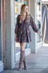 Fireside Memories Dress-Charcoal