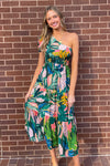 Tropical Wonders Maxi Dress-Green