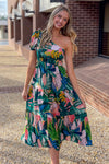 Tropical Wonders Maxi Dress-Green