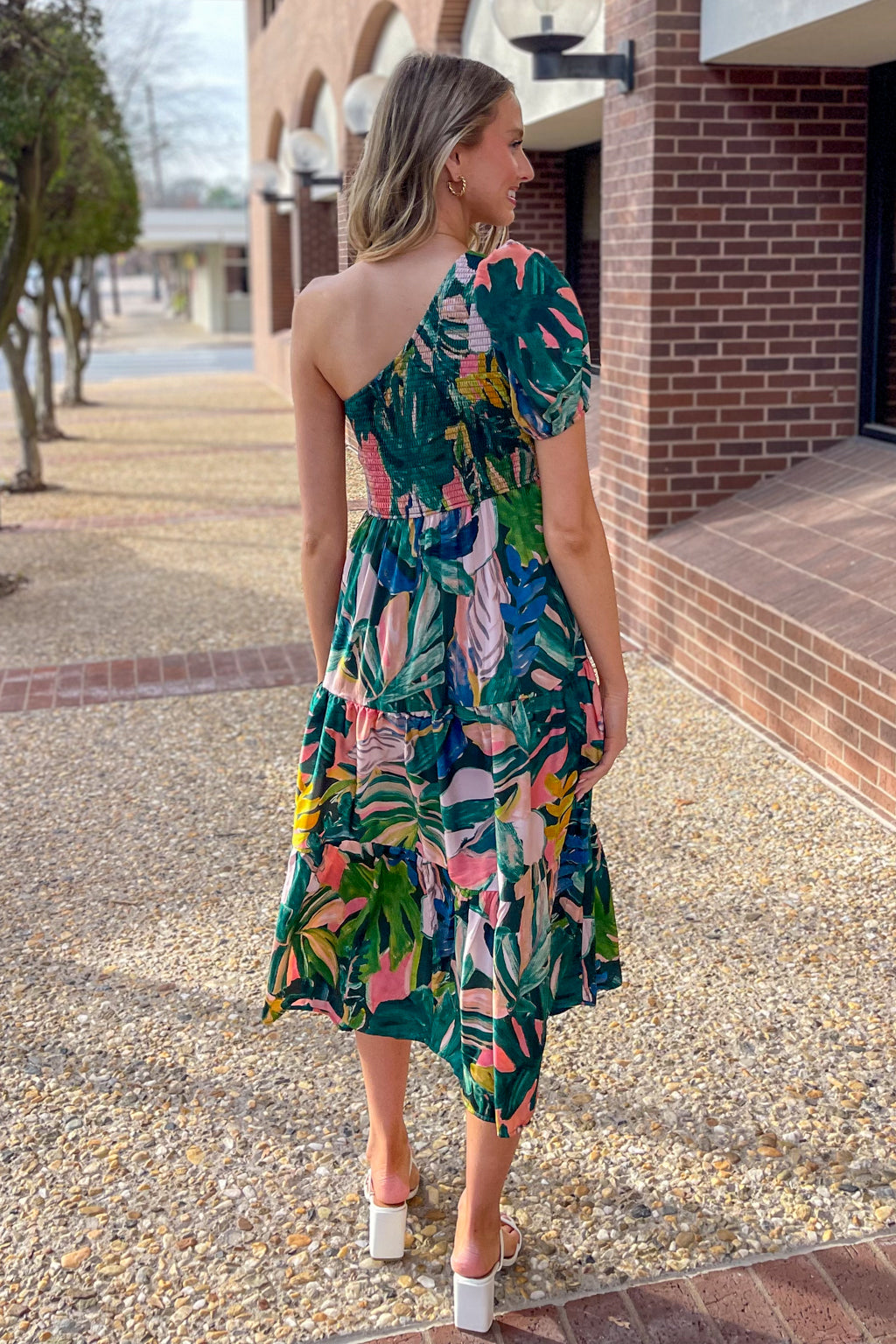 Tcec SALE Tropical Wonders Maxi Dress Green Large