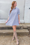Day and Moon Oversized Button Down Shirt Dress