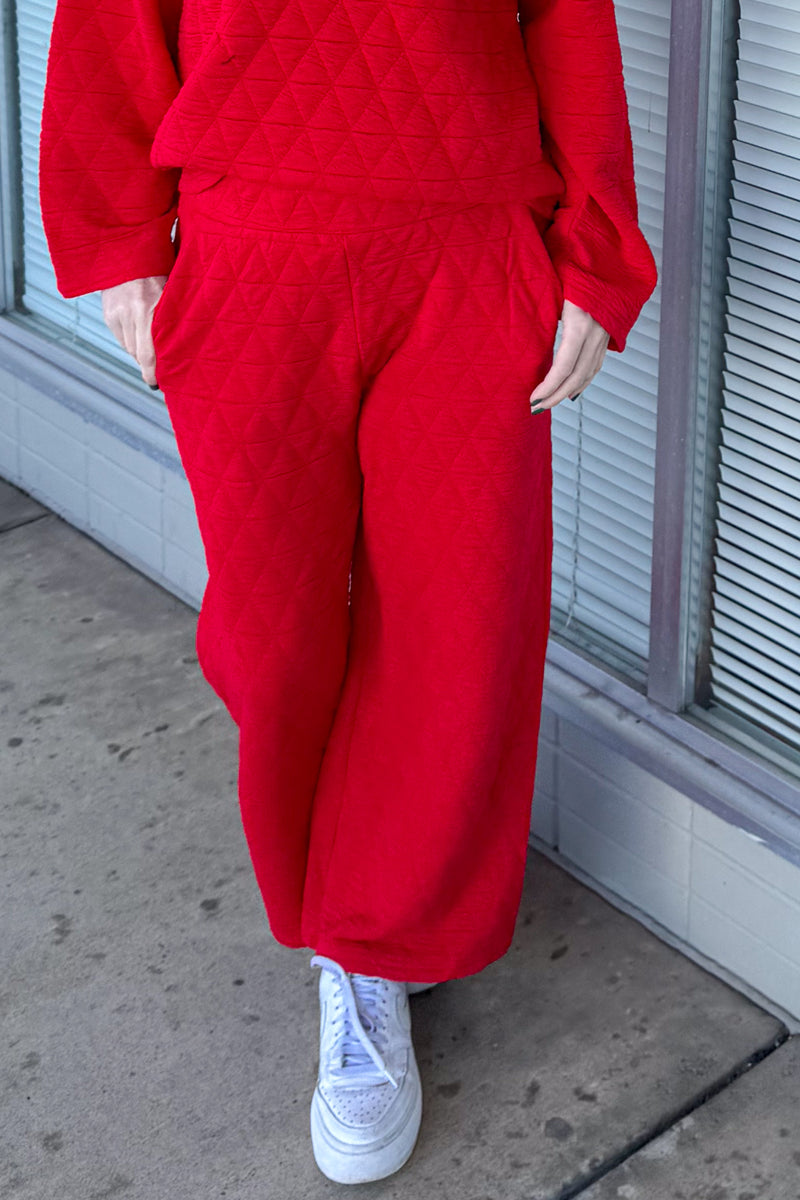 SALE-Far From Home Quilted Pant-Red