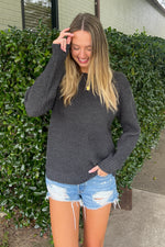 Zenana Charcoal Waffle Top