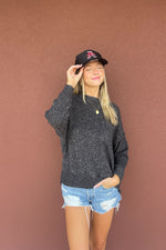Zenana-Dolman Long Sleeve Melange Sweater