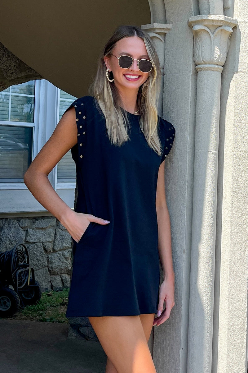 New Chapter Shirt Dress-Black