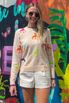 THML-Ride To The Stables Sweater Top-Cream