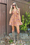 Leaves Are Falling Dress-Red Bean