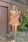 Leaves Are Falling Dress-Red Bean