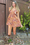 Leaves Are Falling Dress-Red Bean