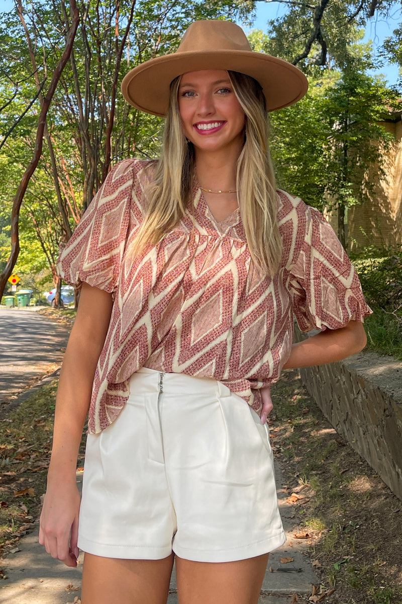 THML Geometric Fall Top