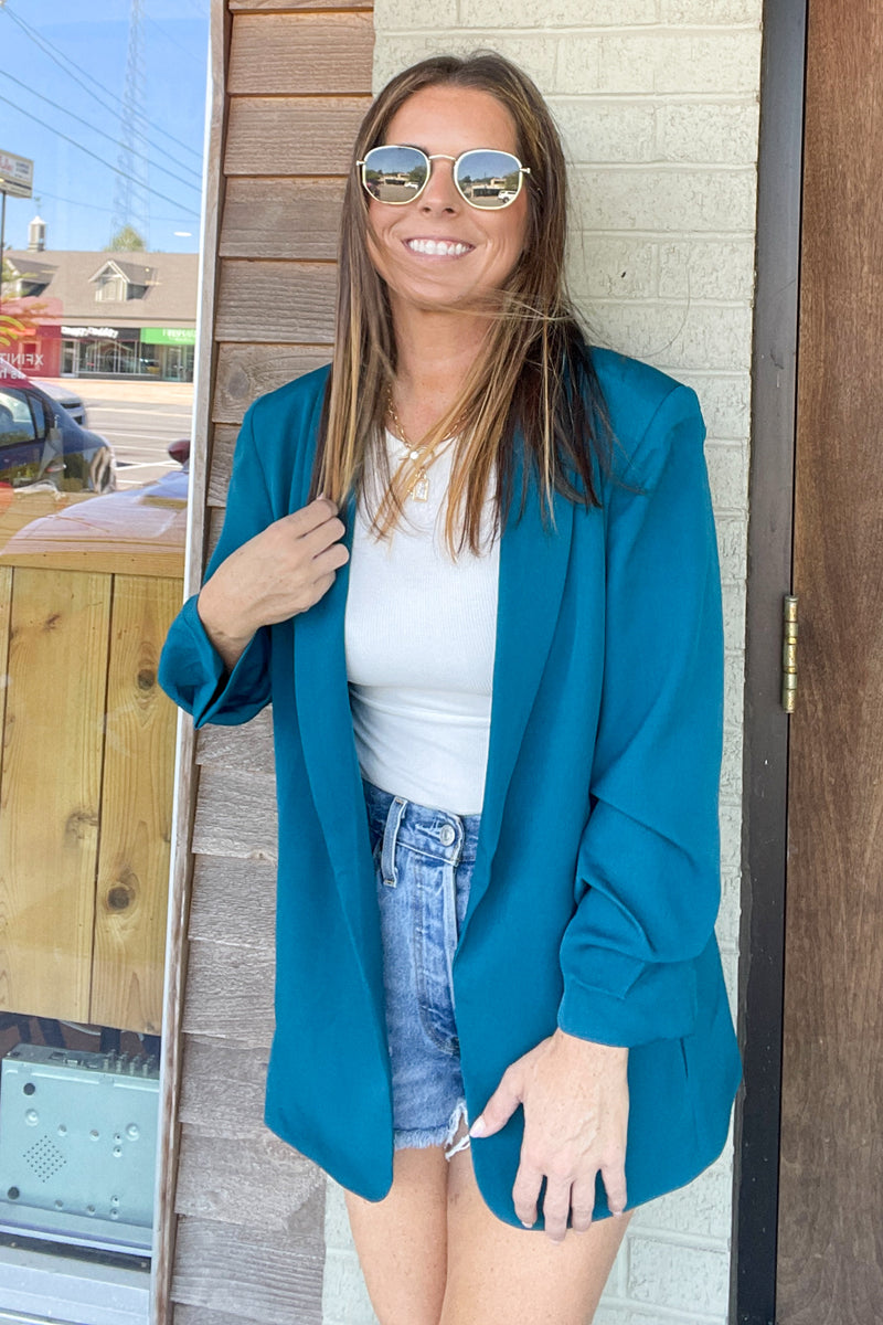 Zenana Teal Blazer
