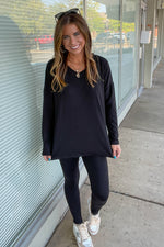 Zenana two Piece Lounge Set In Black