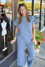 See And Be Seen Quilted Set Blue