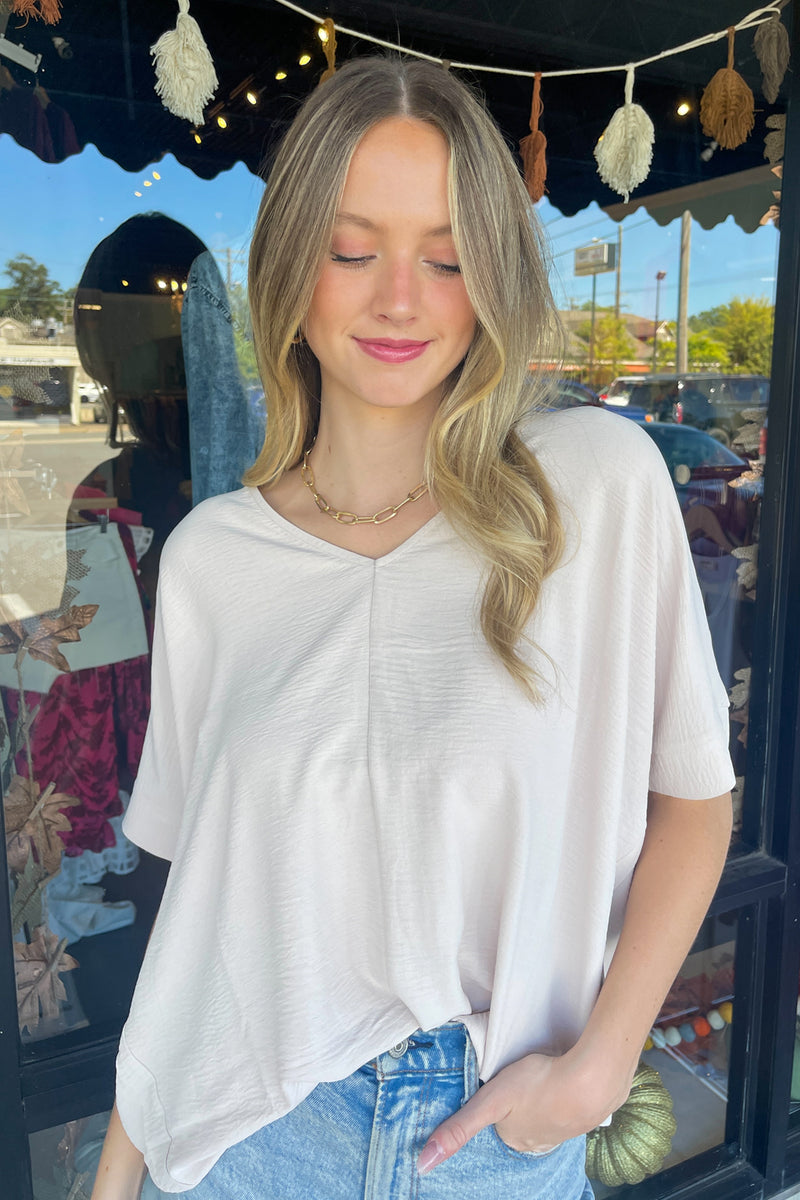 Beige Zenana Solman Sleeve Airflow Top