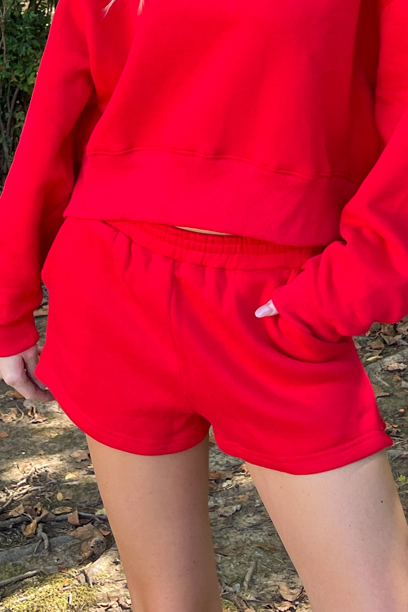Adorable Days Shorts-Red
