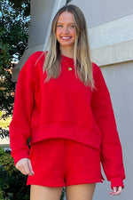 Adorable Days Sweatshirt-Red