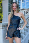 idem ditto Black Leather Romper