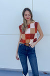 & Merci Checkered Sweater Vest