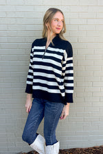 Song On Repeat Sweater Top-Black/Ivory