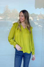 Together Forever Top-Chartreuse