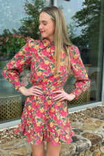 TCEC-Beautiful As Always Floral Dress-Red/Multi