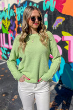 Vine and Love Lime Spring Sweater