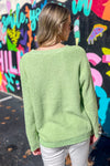 Pop of Color Sweater-Lime
