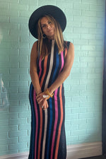Stepping Out Dress-Black/Multi